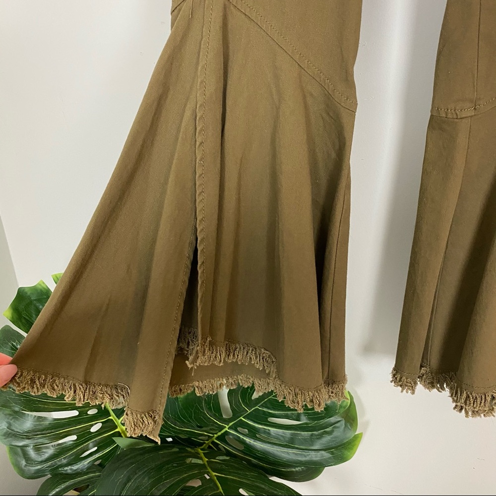 Ana Jakobs Crop Raw Hem Flare Pants Size 4 - Picture 3 of 8